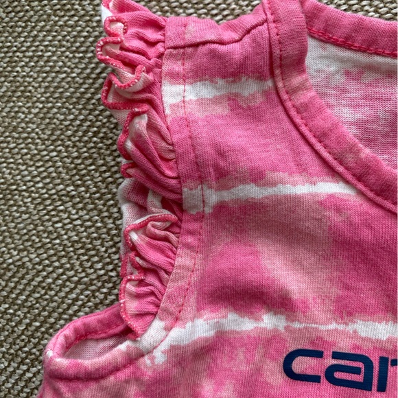 Carhartt Pink Sleeveless Snap Tee Shirt. Size 12 Months. Like New. - Picture 4 of 6